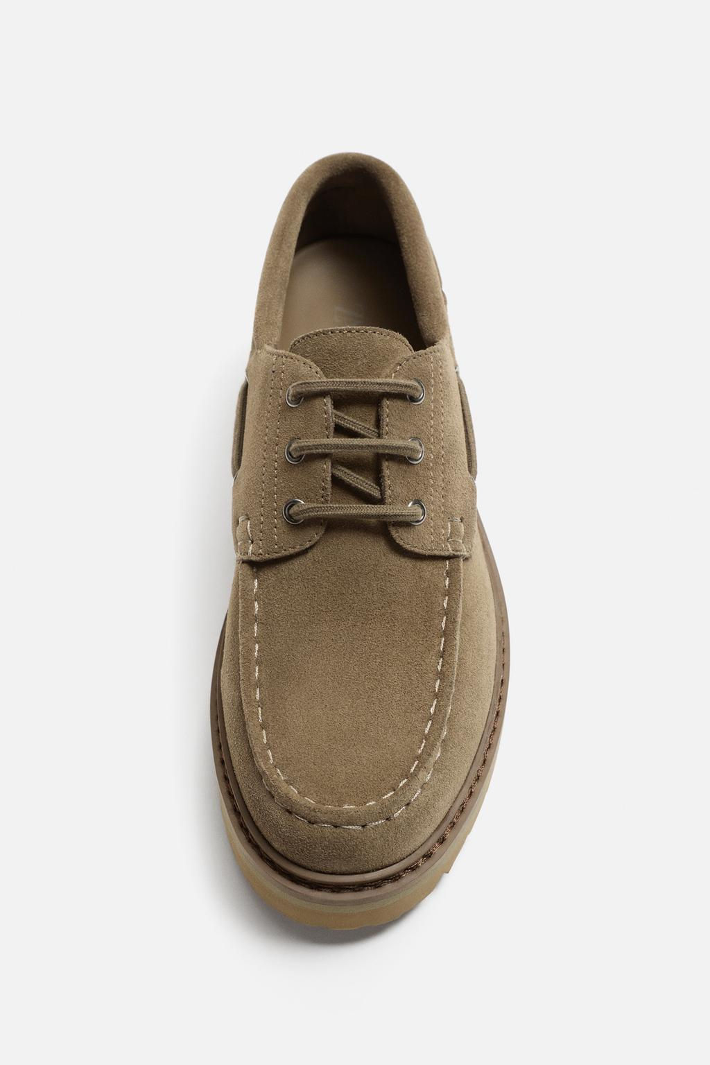 LEATHER DECK SHOES - Zara фото 8