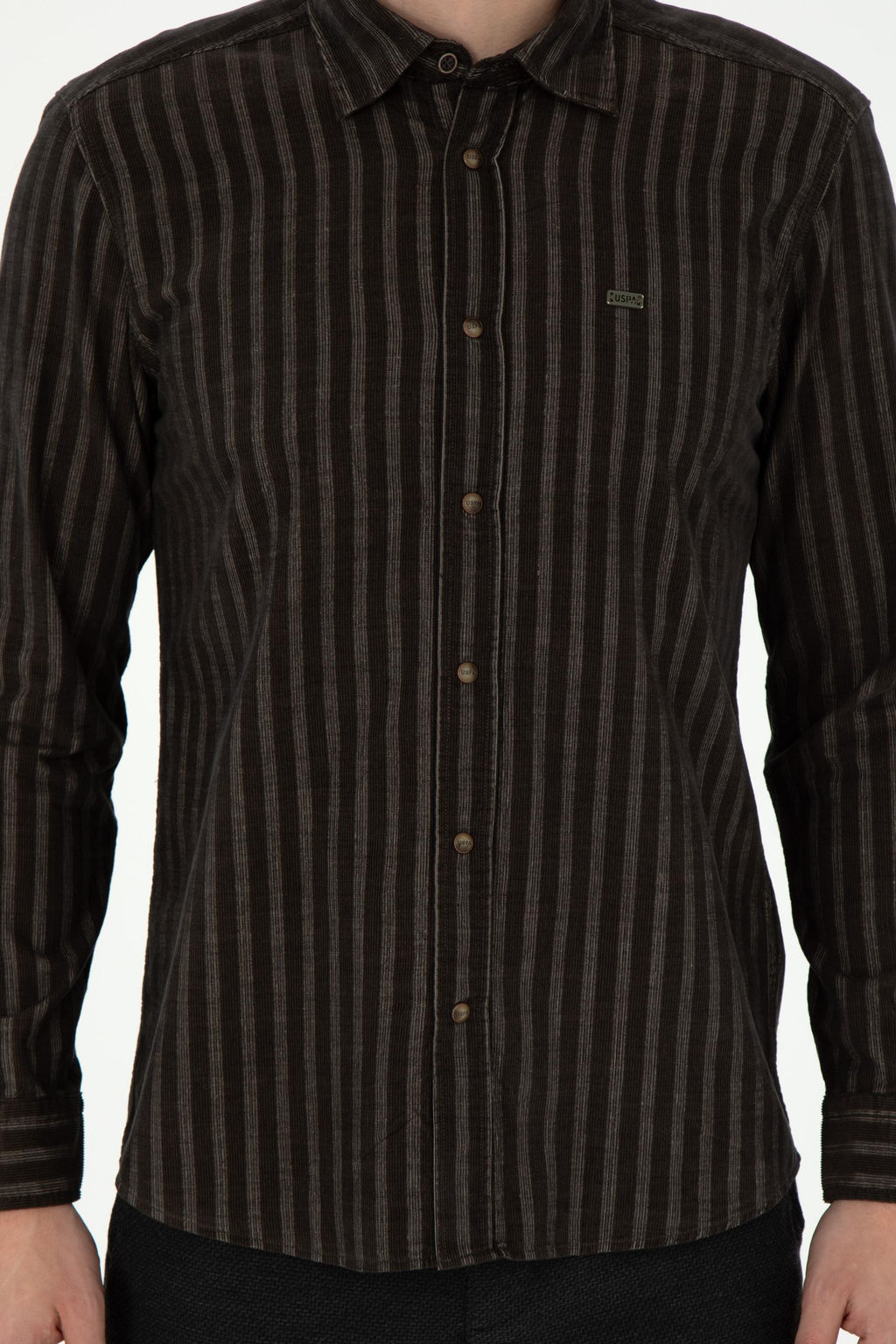 Мужская рубашка цвета хаки с длинным рукавом Неожиданная скидка в корзине - U.s. polo assn фото 6