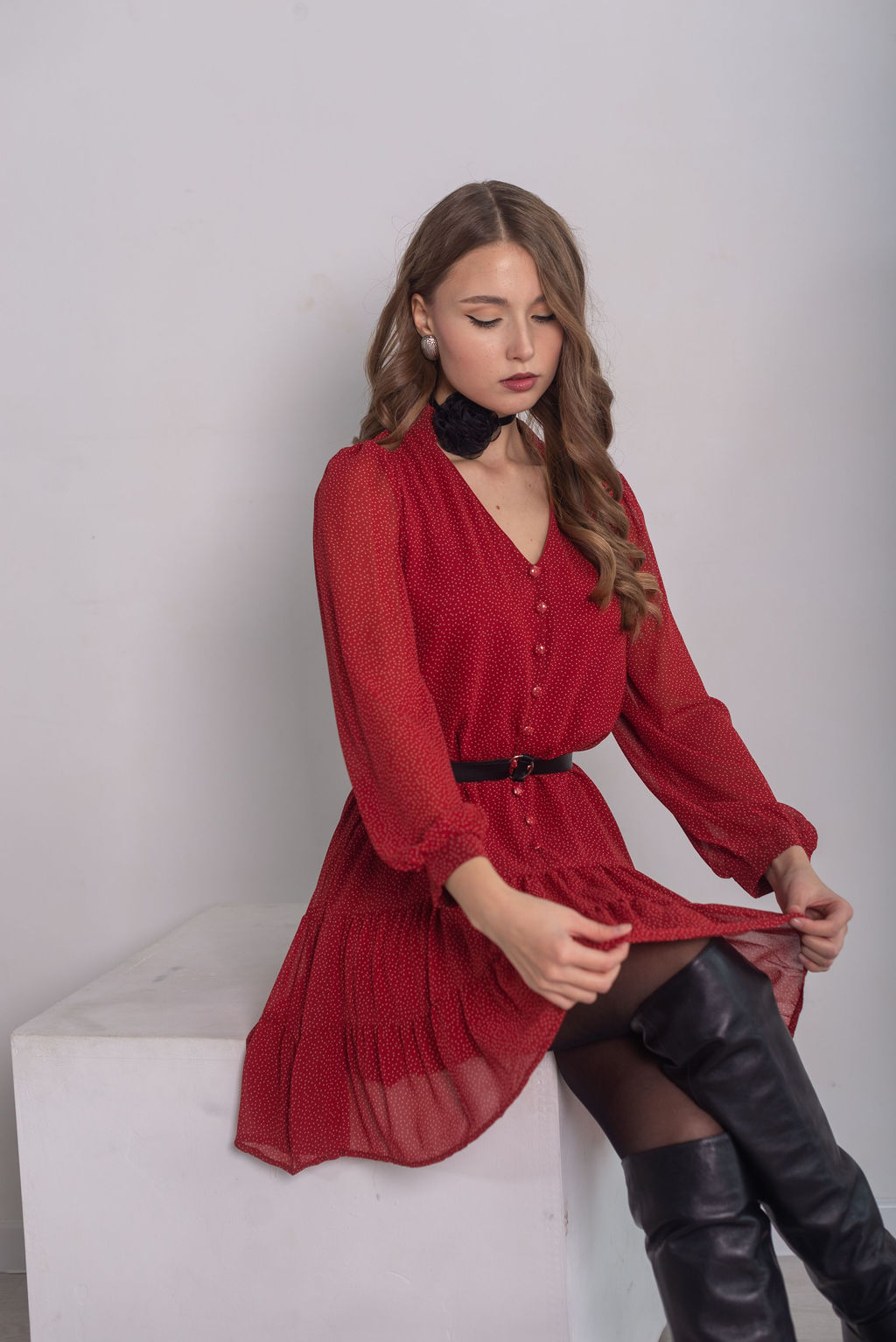 Платье Трэвис (рубиновый) - Nadi bordo фото 13