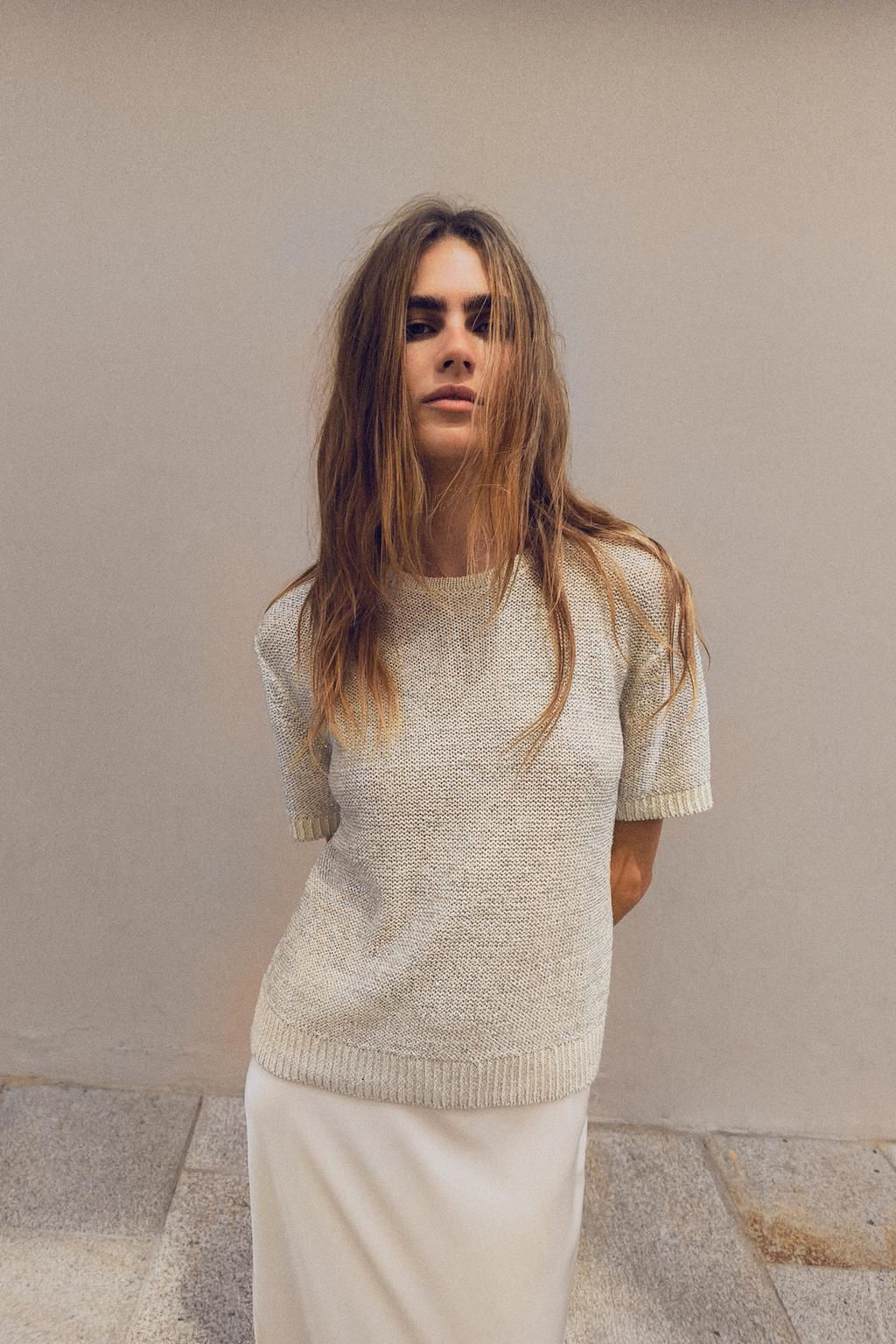 SEQUINNED KNIT TOP - Zara фото 6