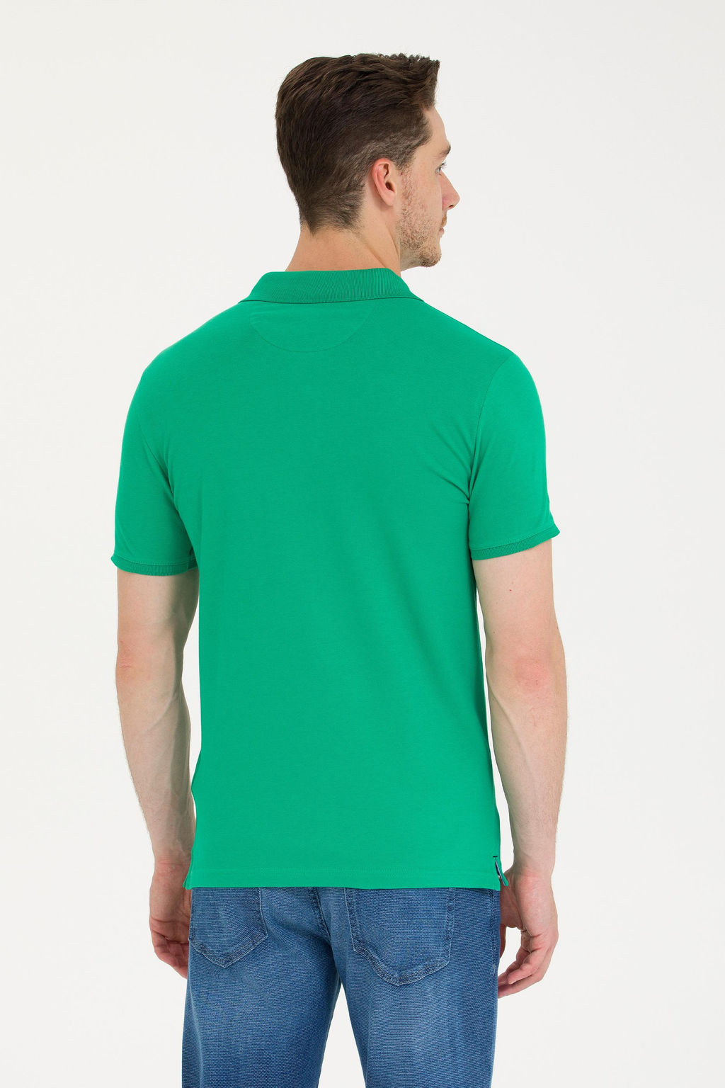 Мужская зеленая базовая футболка - U.s. polo assn фото 6