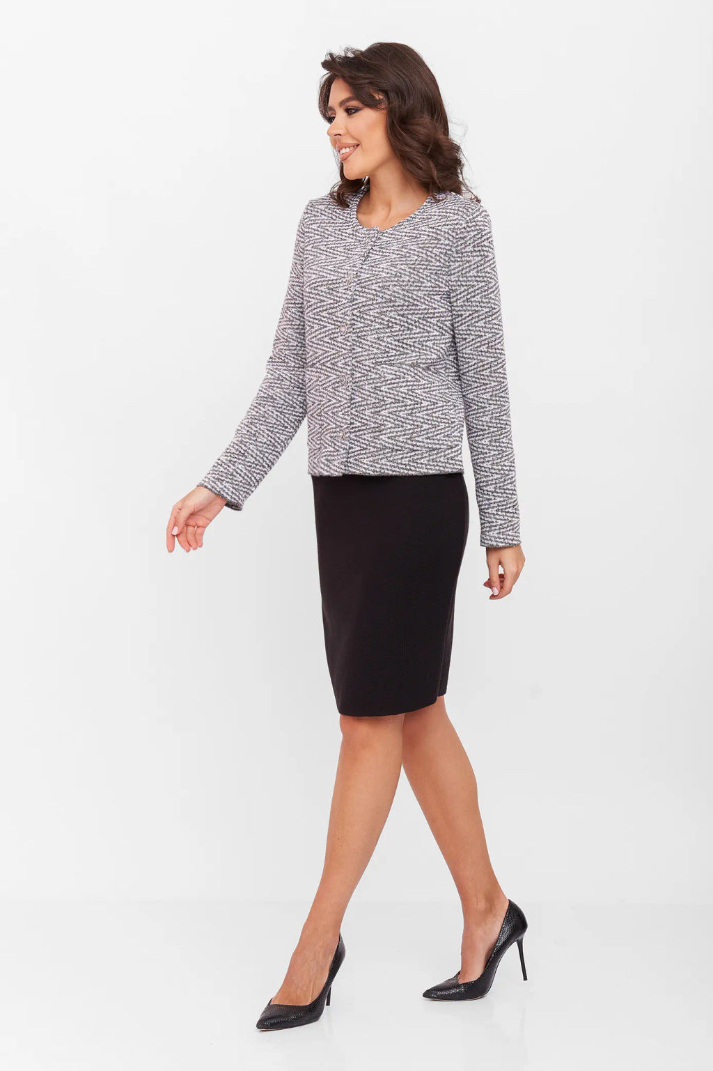 ЗЛАТА Жакет М 3243/серый