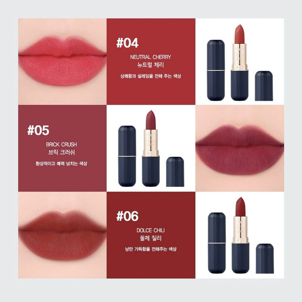 Locean Матовая помада для губ / Reve matt Stick, 02 Scarlet Red, 3,5 г