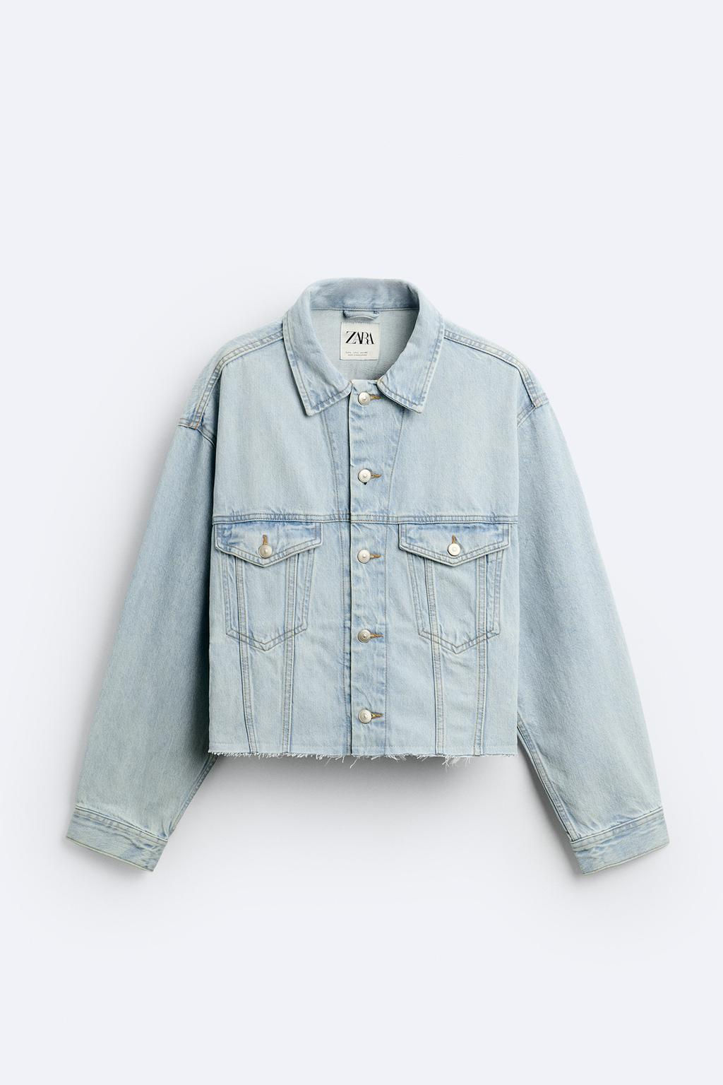 CROPPED FIT DENIM JACKET - Zara фото 7