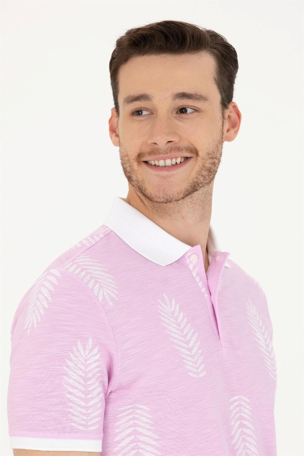 U. S. Polo Assn Мужская розовая футболка с воротником-поло - U.s. polo assn фото 9