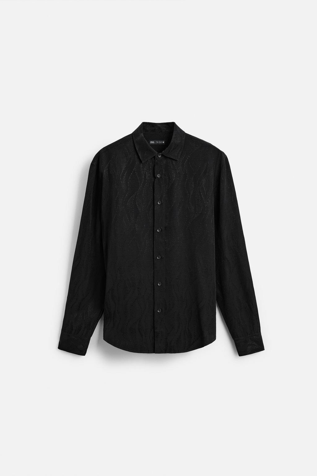 SATIN JACQUARD SHIRT - Zara фото 7