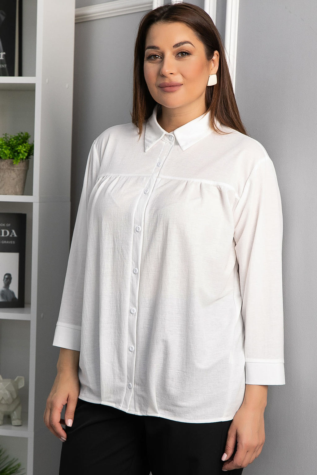 Рубашка Глейдис (белая) Б14240-18М