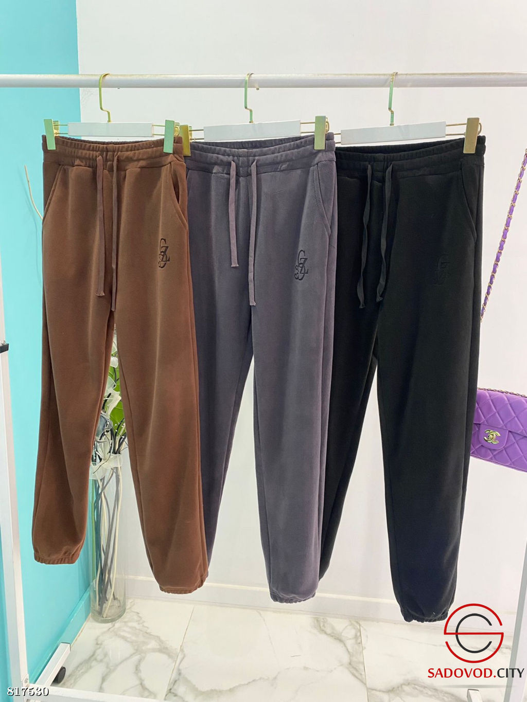 Брюки женские с мехом на резинке