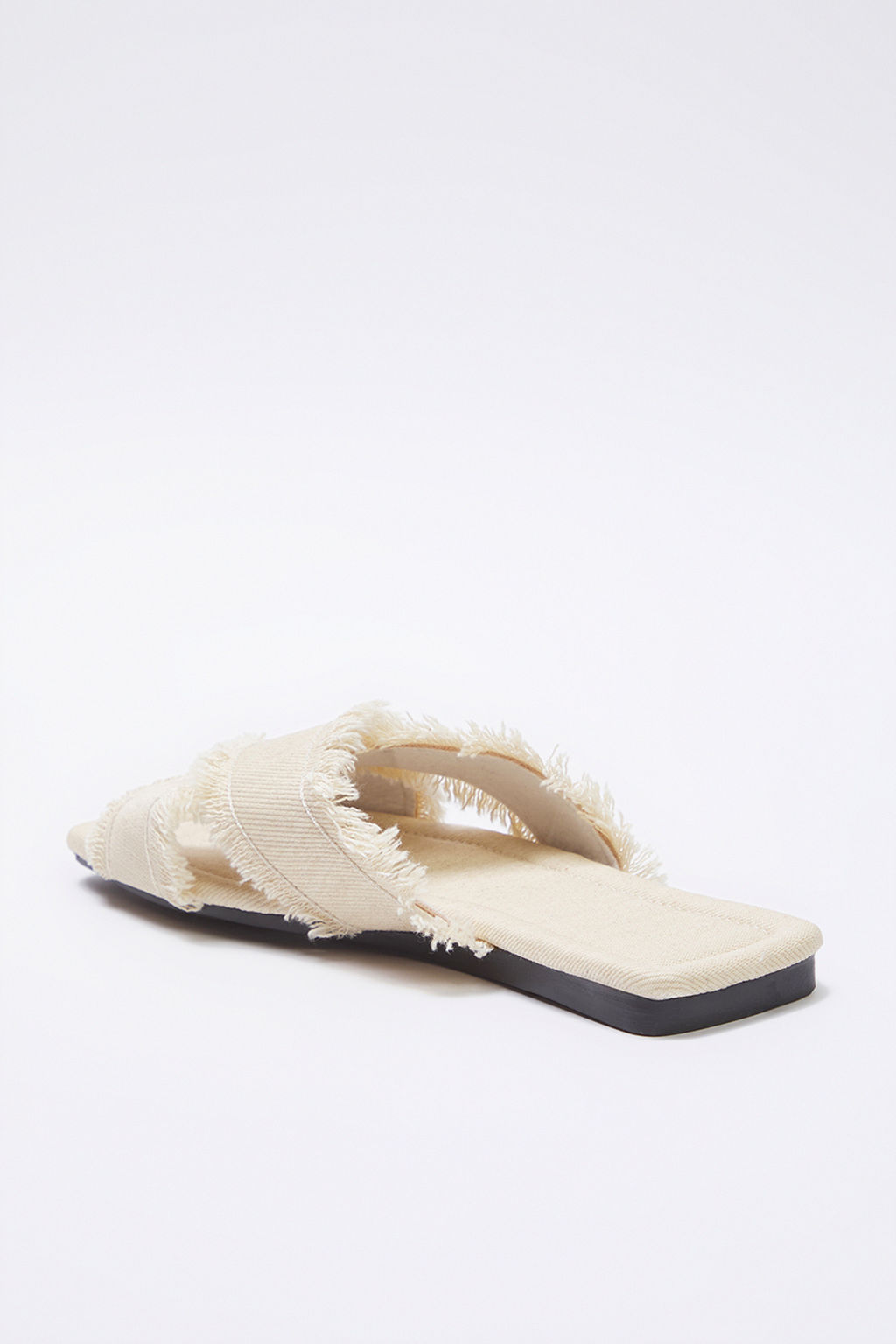 Trendyol Shoes Ekru Puskul Detayl? Denim Capraz Bantl? Kad?n Terlik TAKSS25TE00043 - Trendyolmilla фото 16