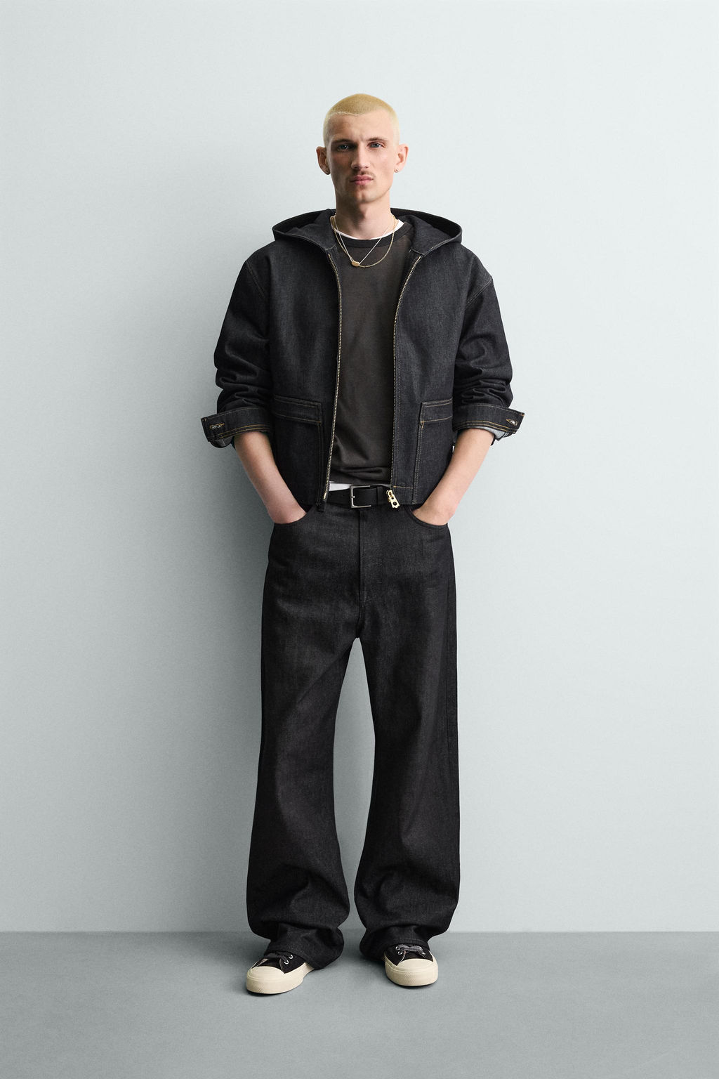 HOODED DENIM JACKET - Zara фото 5