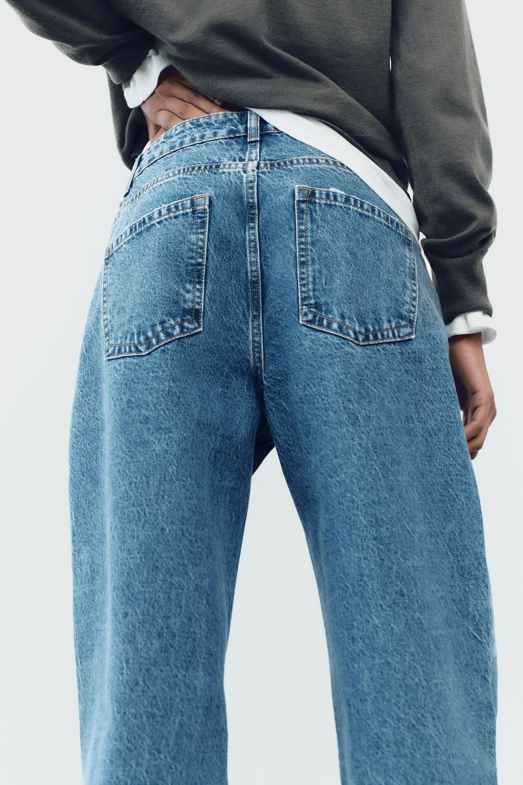 Z1975 MID-WAIST STRAIGHT CUT OUT JEANS - Zara фото 6
