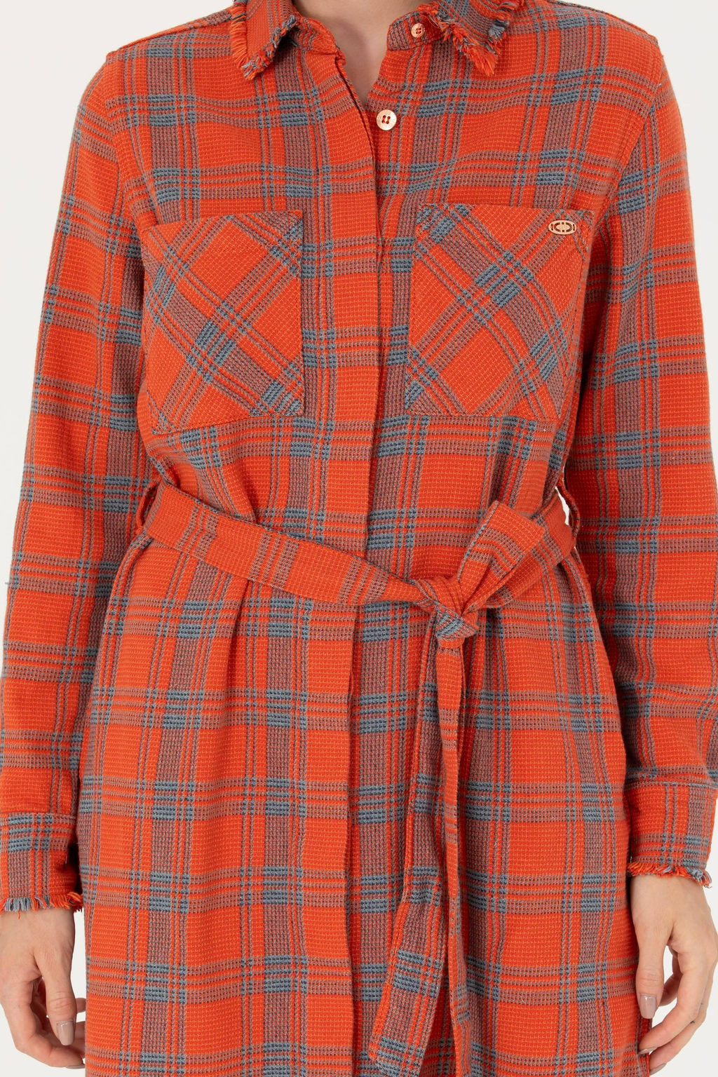 Kad_n Turuncu Jean Elbise - U.s. polo assn фото 6