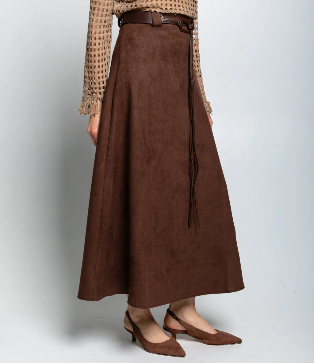 Юбка #КТ3039-2, коричневый - Dommod фото 3