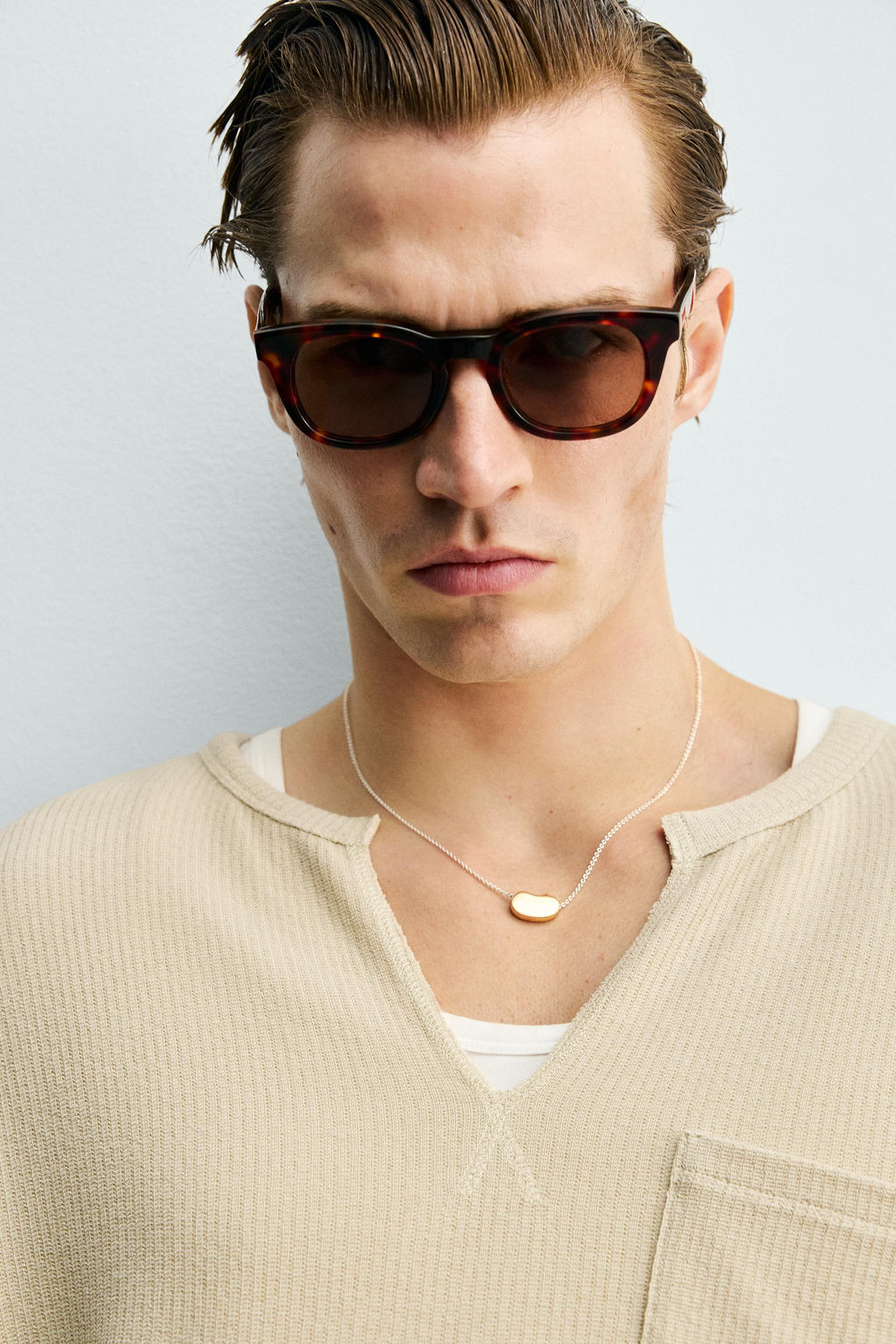 CAMISETA POLO ESTRUCTURA / Crudo - Zara фото 6