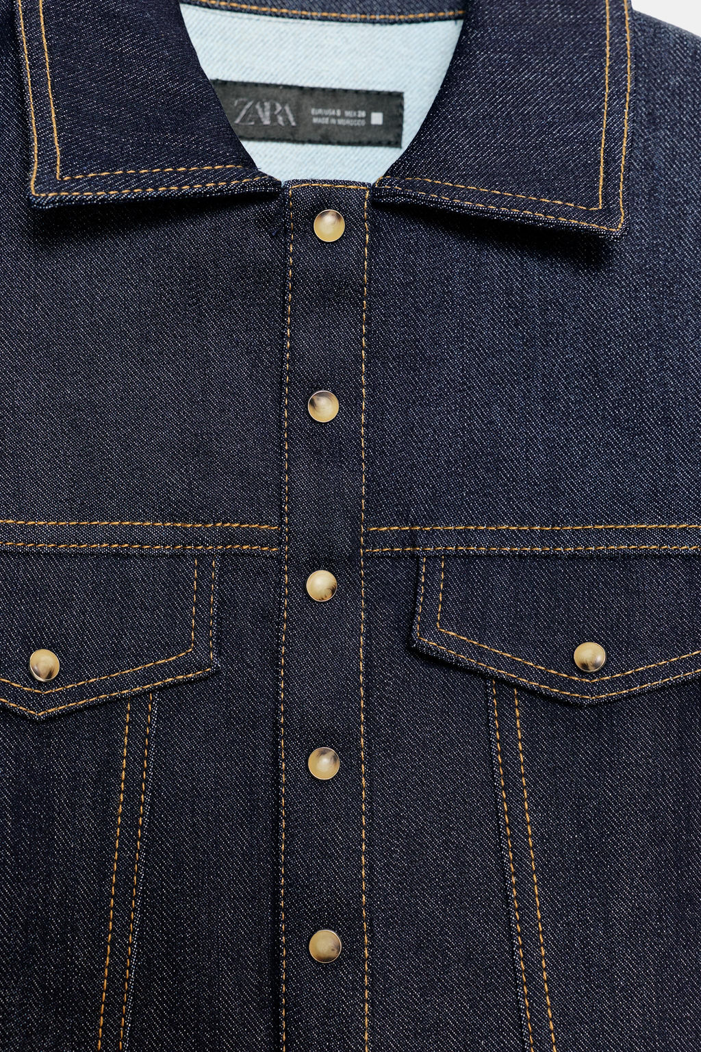 Z1975 FITTED DENIM BODYSUIT - Zara фото 9