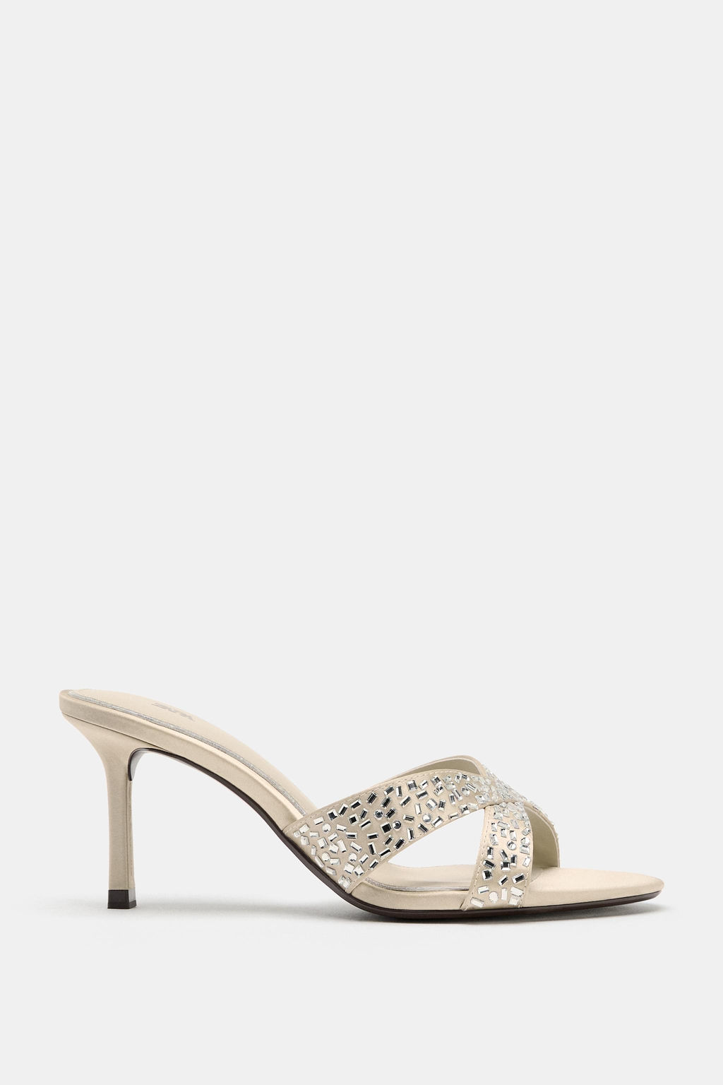 SANDALIA TAC?N BRILLOS / Blanco Crudo
