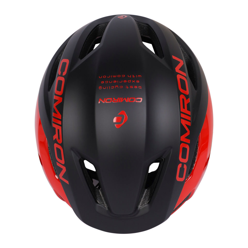 Шлем велосипедный COMIRON Wind. Цвет: Black-Red. Размер: M (58-61см) / MX-69T / уп 12 - ГалеонТрейд фото 8