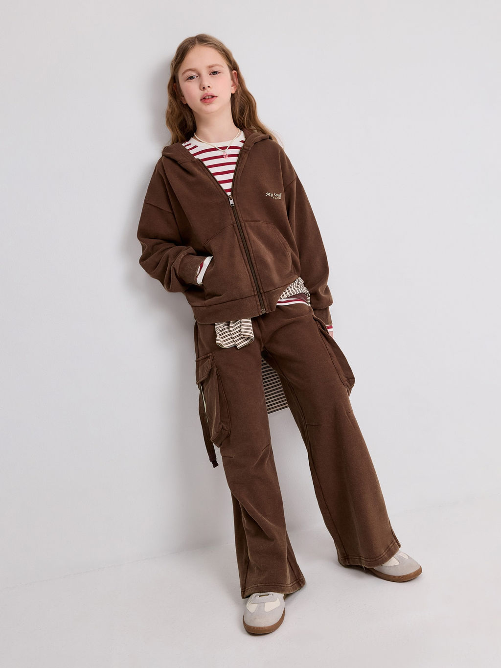 ACOOLA / Куртка детская для девочек Konterra_jk коричневый  фото 4