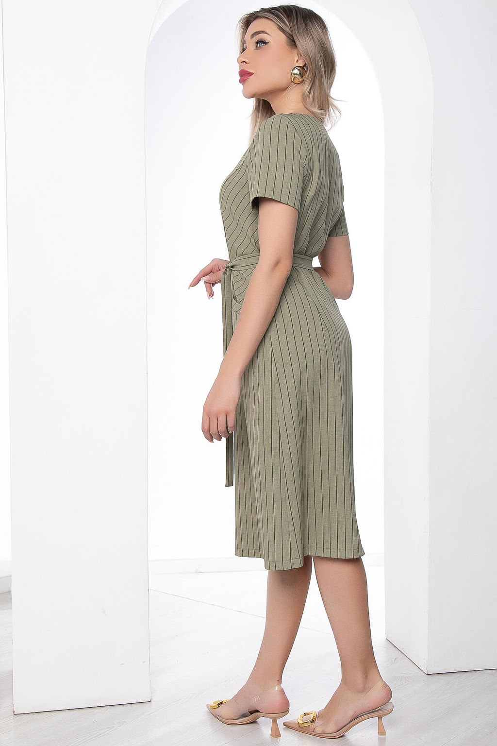 Платье Европейский шик (олива) П8330 - Lt collection фото 10