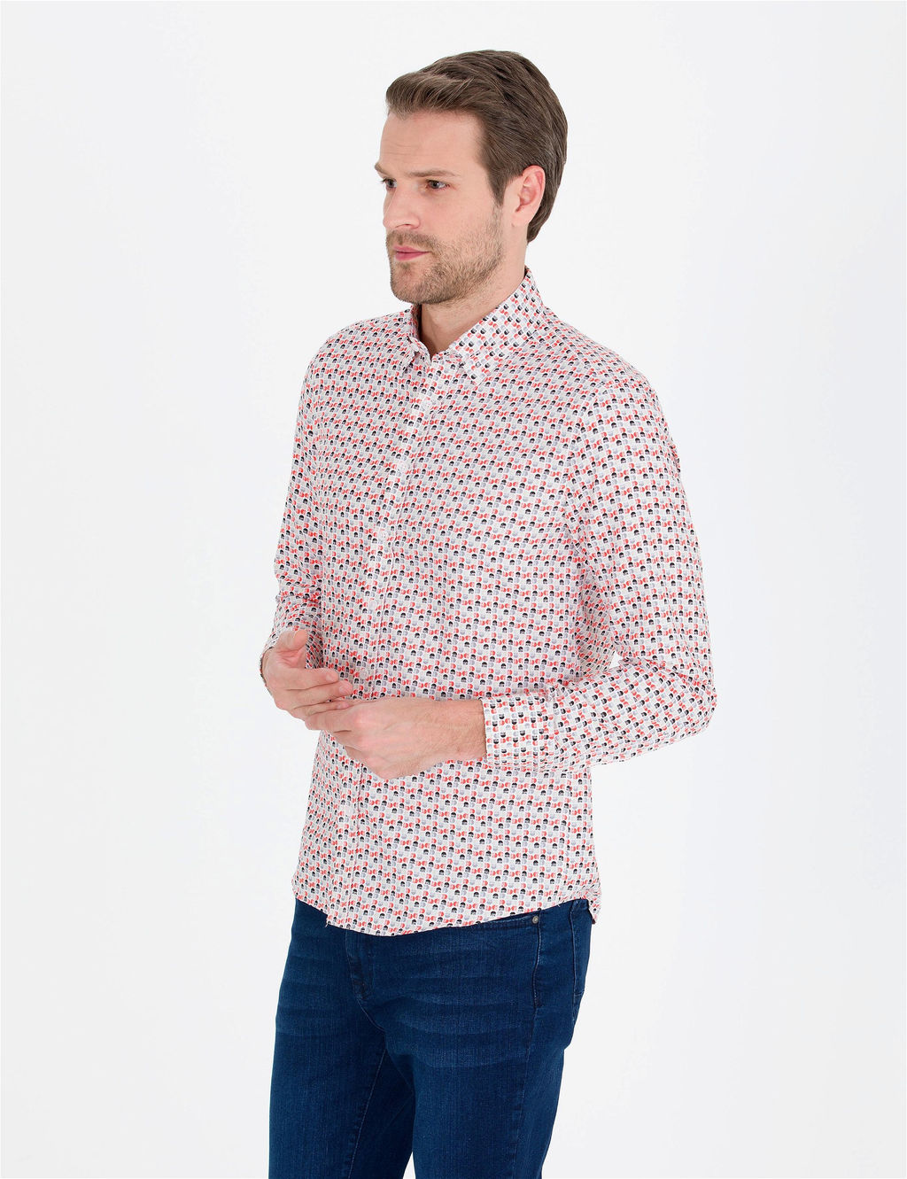 Nar _i_e_i Slim Fit Uzun Kollu G_mlek - Pierre cardin фото 3