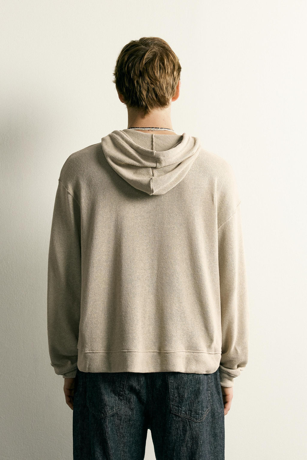 SUDADERA PUNTO RELAXED FIT CAPUCHA / Leopardo - Zara фото 3