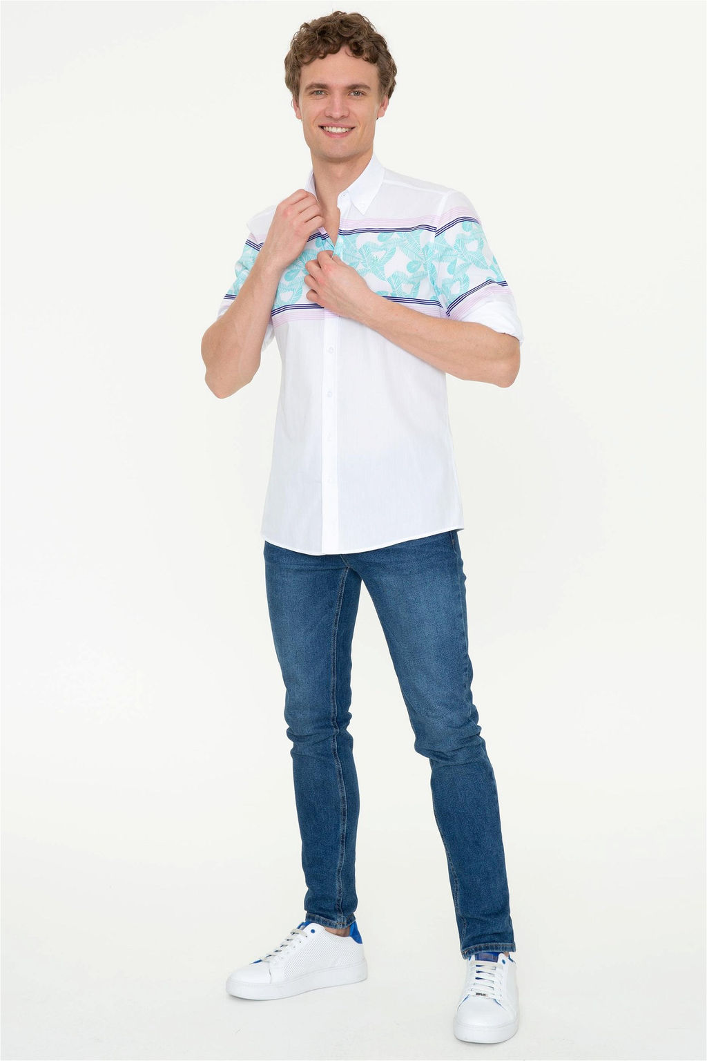 U. S. Polo Assn Мужская белая рубашка с длинным рукавом - U.s. polo assn фото 11