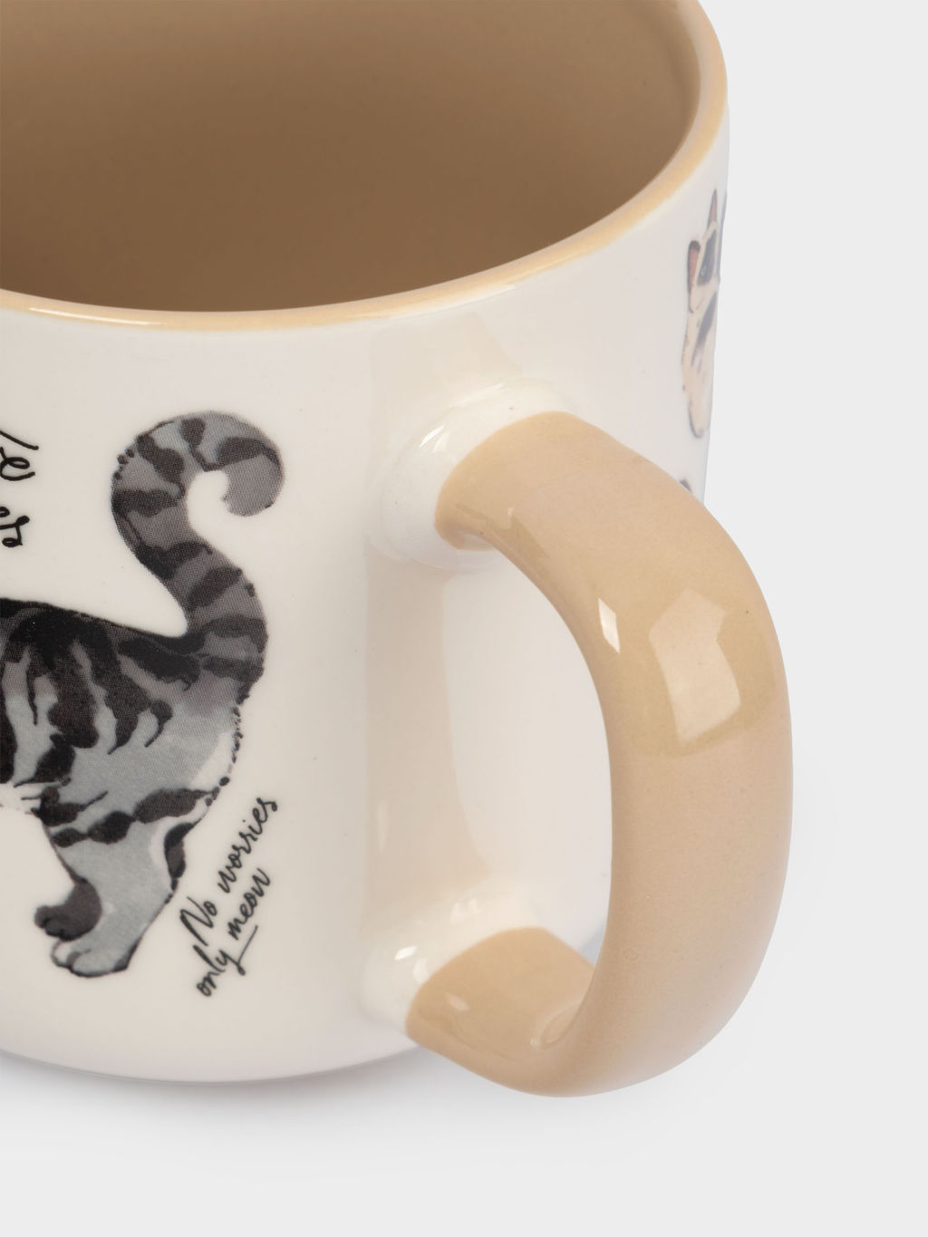 Кружка, 400 мл, фарфор N, бело-бежевая, Коты, Pets - Anna lafarg фото 8