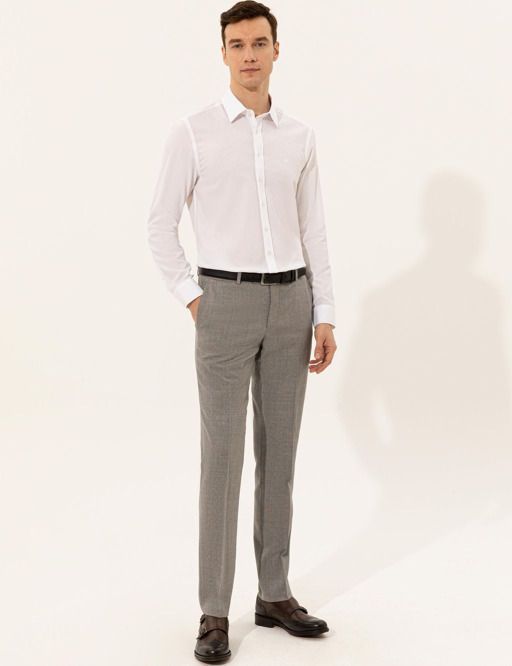 Beyaz Slim Fit Uzun Kollu G_mlek - Cacharel фото 4
