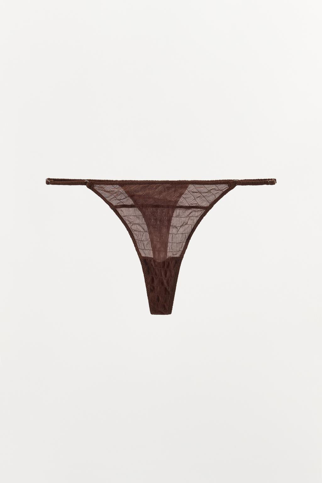 LIMITED EDITION TEXTURED SILK THONG - Zara фото 4