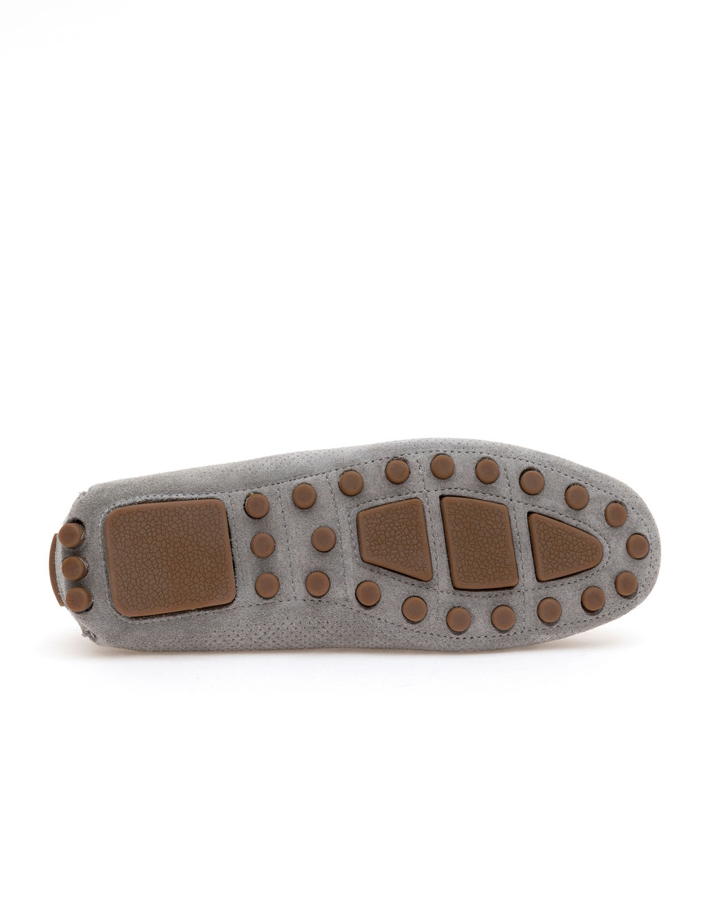 Gri %100 Deri Loafer Ayakkab_