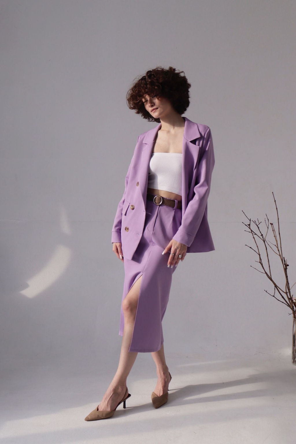 Юбка миди-макси сиреневая - Martichelli фото 4