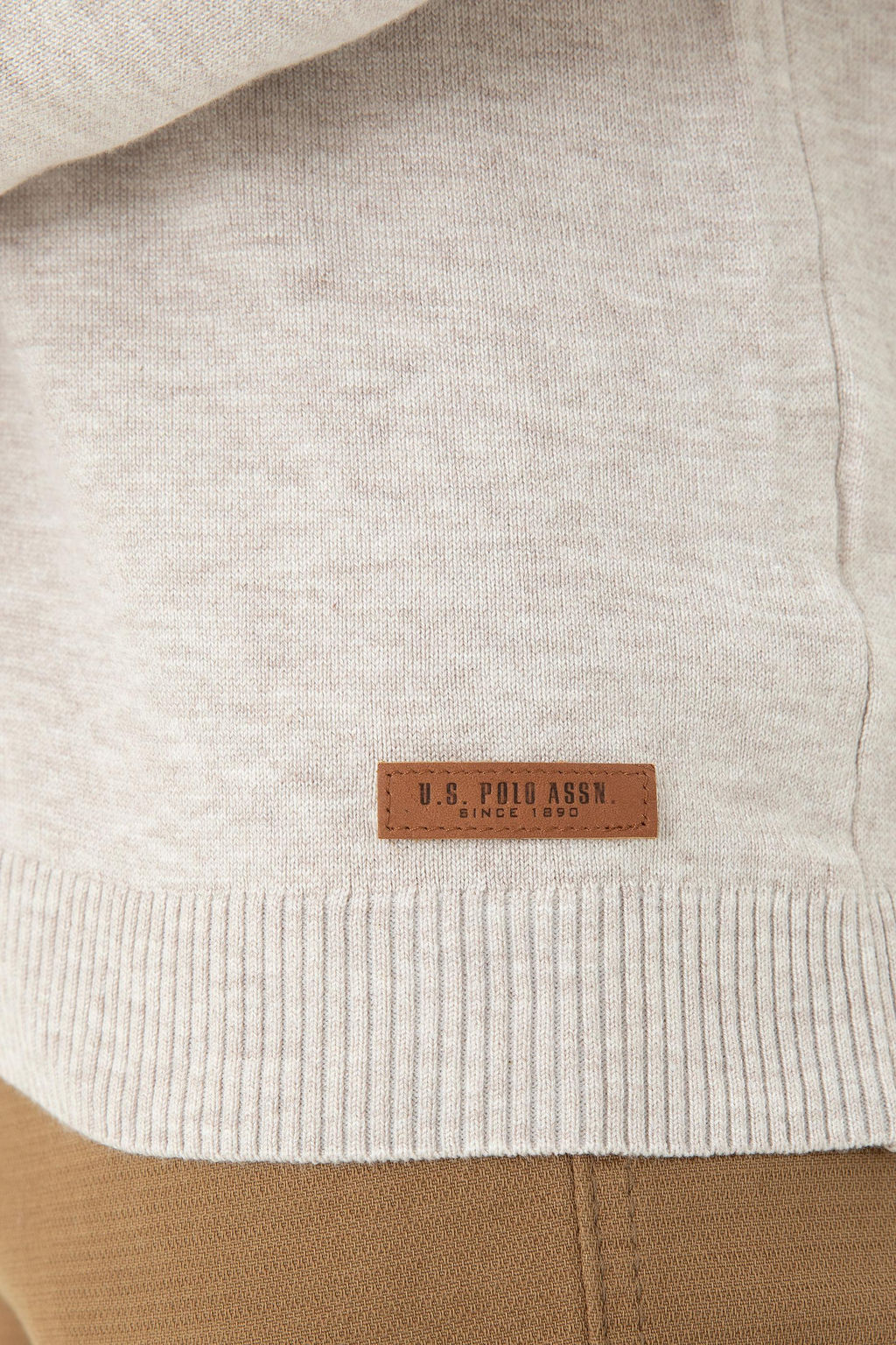 U. S. Polo Assn Мужской свитер из каменного меланжа - U.s. polo assn фото 21