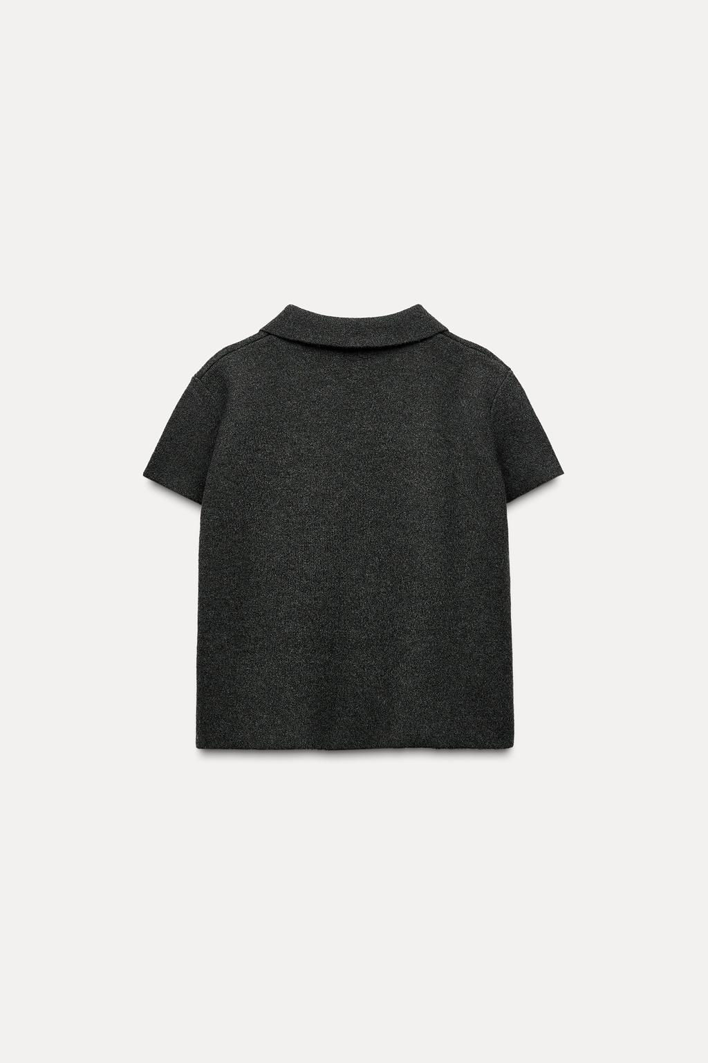 PLAIN KNIT SHORT SLEEVE JACKET - Zara фото 6