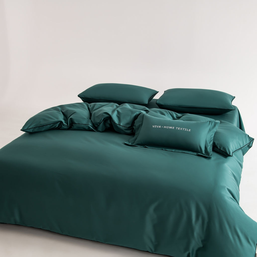 Комплект постельного белья Однотонный Сатин Элитный на резинке OCER009 180*200*30;160*200*30;140*200*30 2 спальный 4 Наволочки