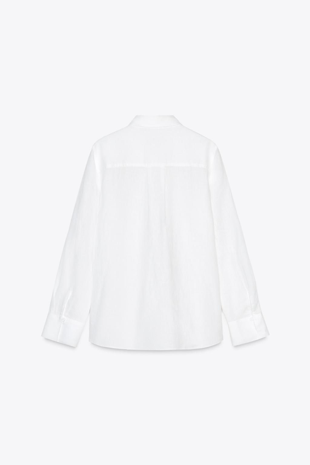 ZW COLLECTION 100% LINEN SHIRT - Zara фото 7