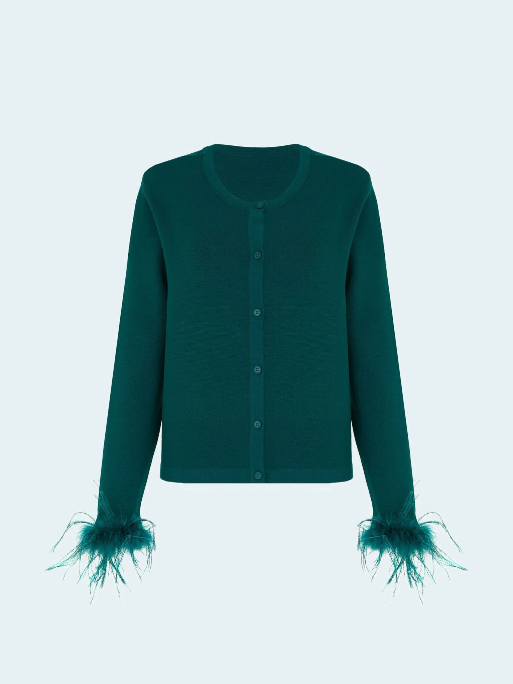 Кардиган с перьями - Emka фото 6