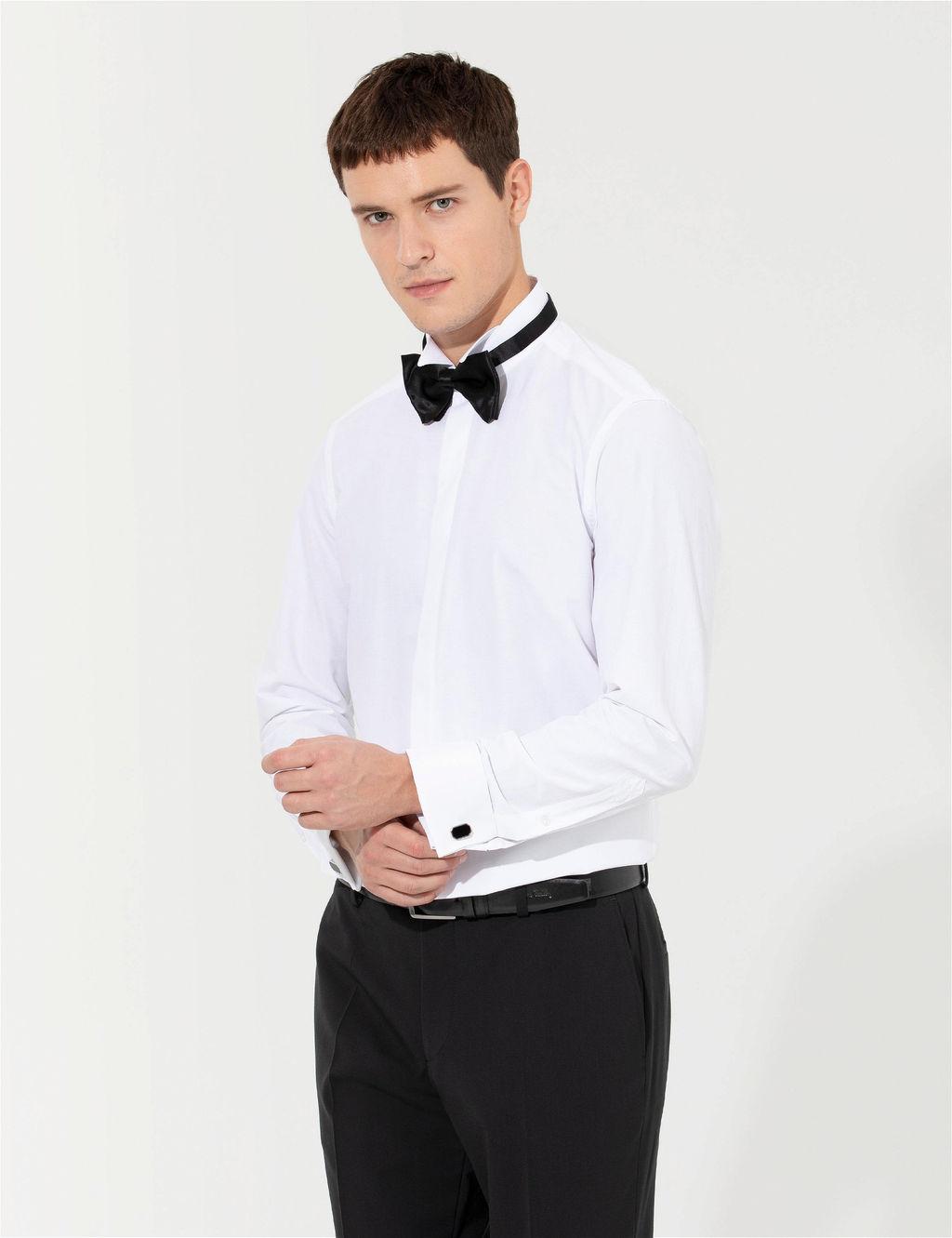 Beyaz Slim Fit Smokin G_mlek