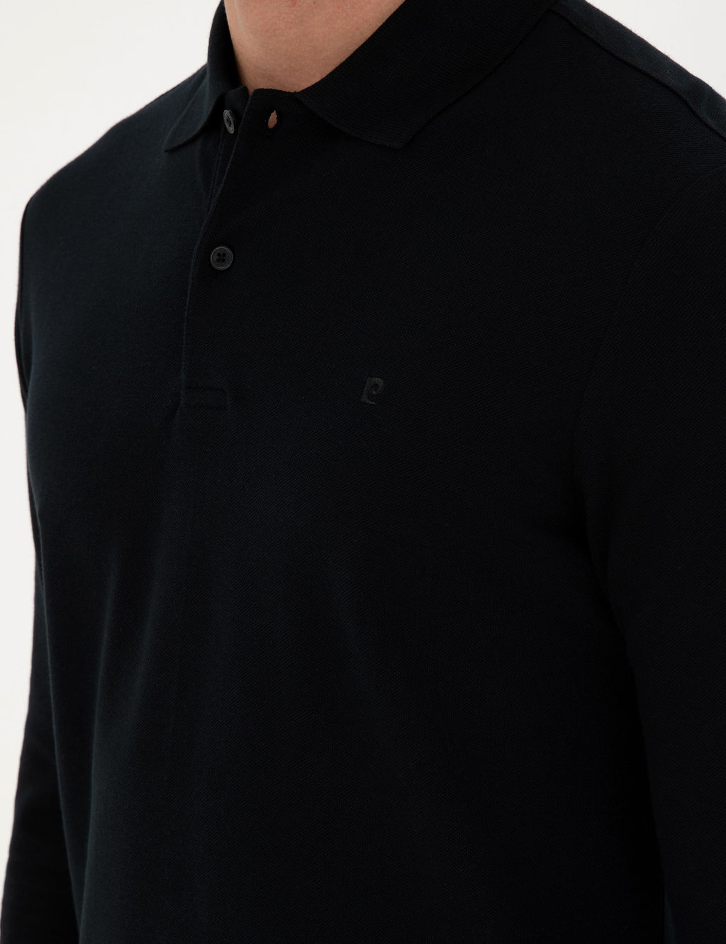 Siyah Slim Fit Basic Sweatshirt - Pierre cardin фото 7