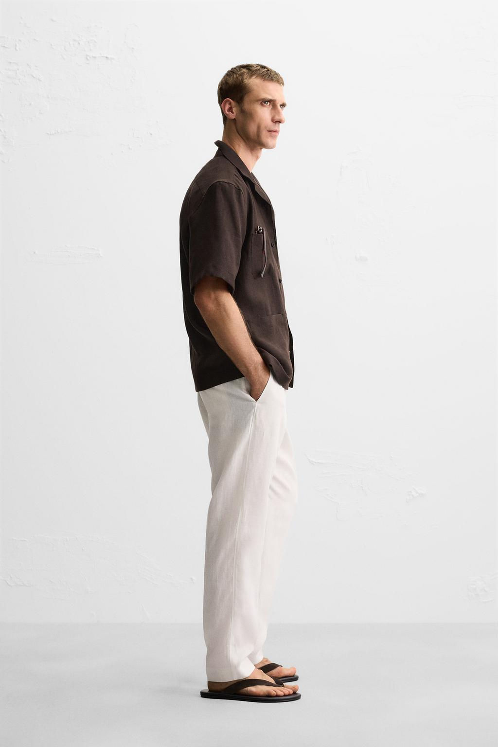 LINEN TROUSERS - Zara фото 69