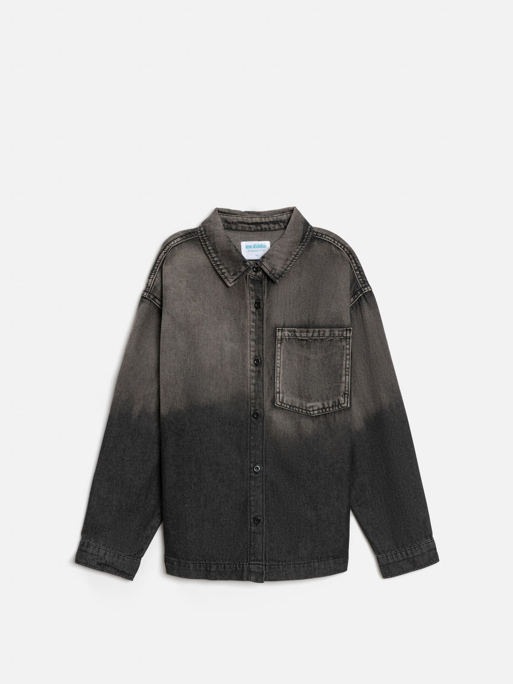ACOOLA / Сорочка верхняя джинсовая детская для мальчиков Uti черно-серый фото 3