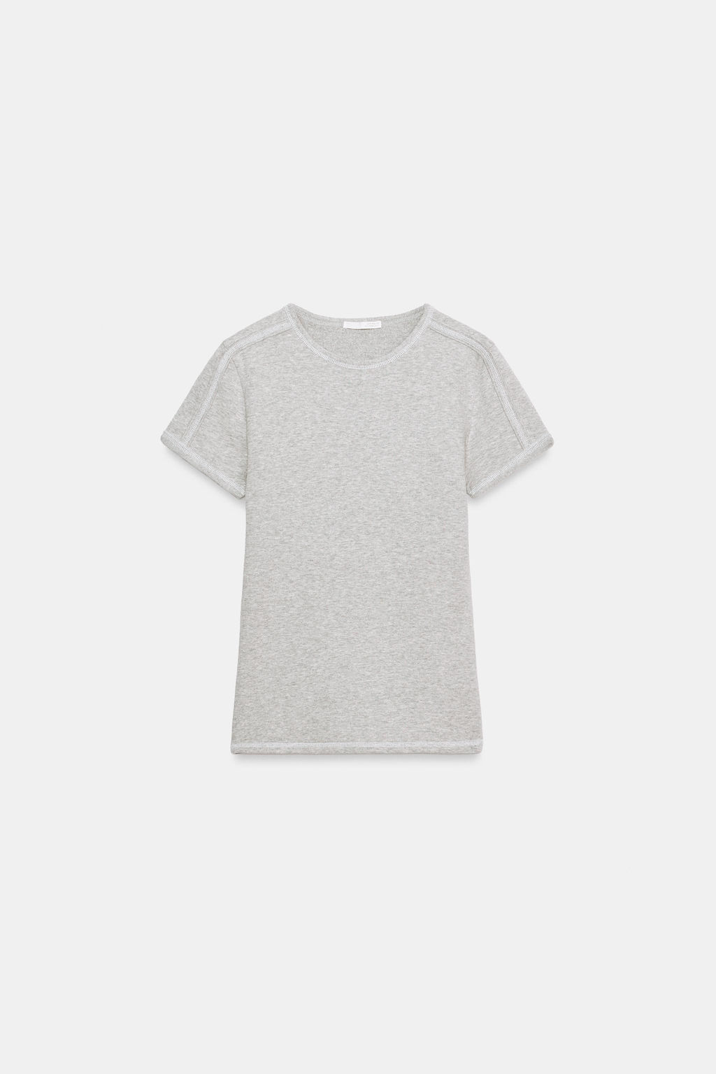 CAMISETA CONTRASTES / Gris vigor? - Zara фото 5