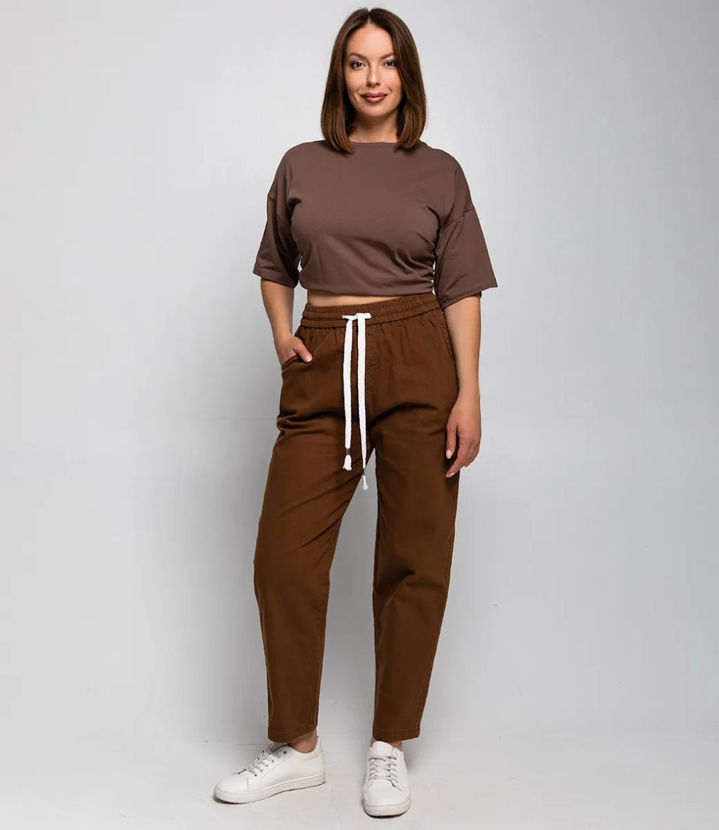 Брюки #КТ2610 (1), коричневый