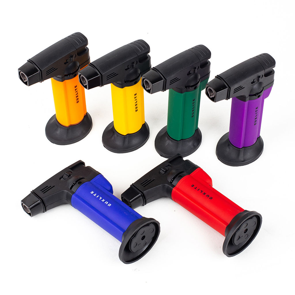 Горелка-зажигалка газовая с пьезорозжигом перезаправляемая (11х3,5см)