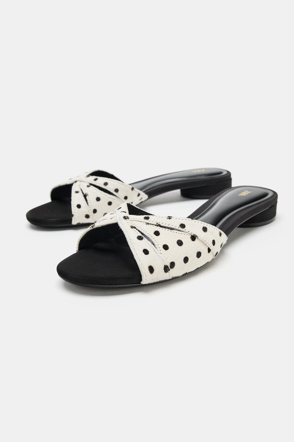 SANDALIA PLANA PIEL ESTAMPADA / blanco - Zara фото 3