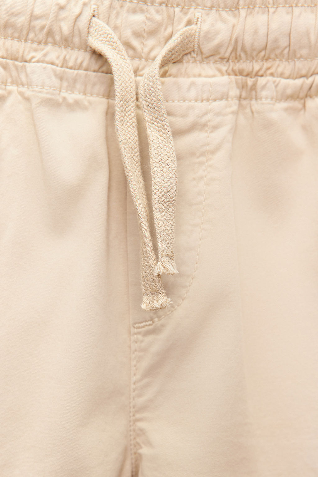 Bej Erkek Cocuk Beli Lastikli ve Baglamal? Dokuma Capri/Sort TKDSS24SR00001 - Trendyolmilla фото 6