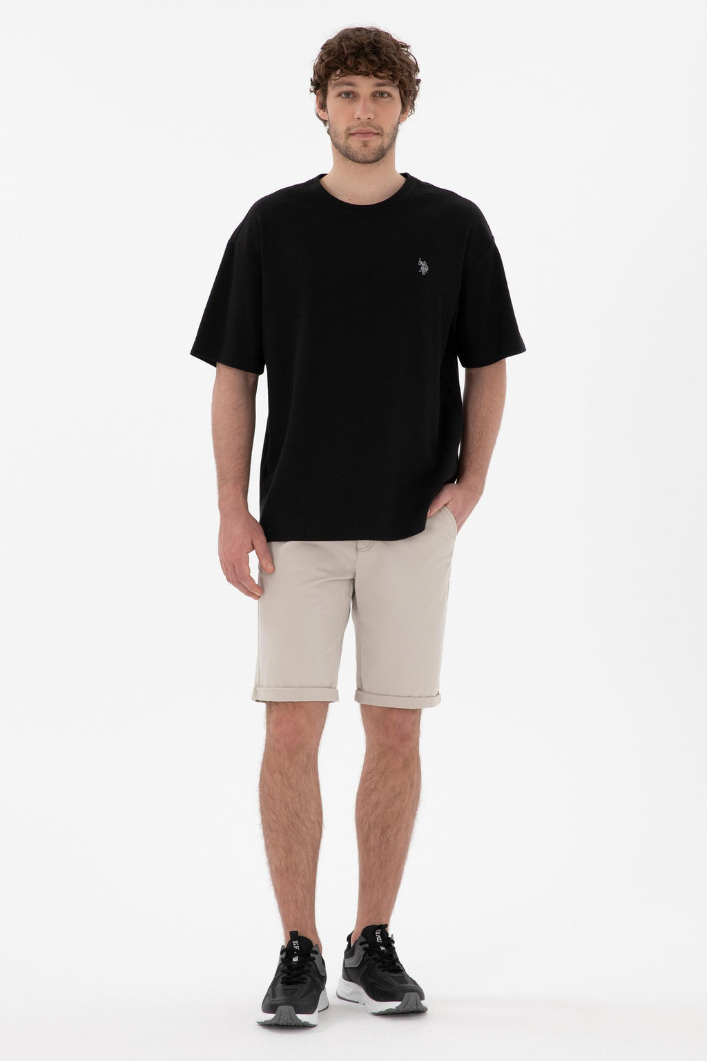 Erkek Comfort Fit Bisiklet Yaka Siyah Jakarl_ _nterlok Ti__rt Sepette S_rpriz _ndirim - U.s. polo assn фото 4