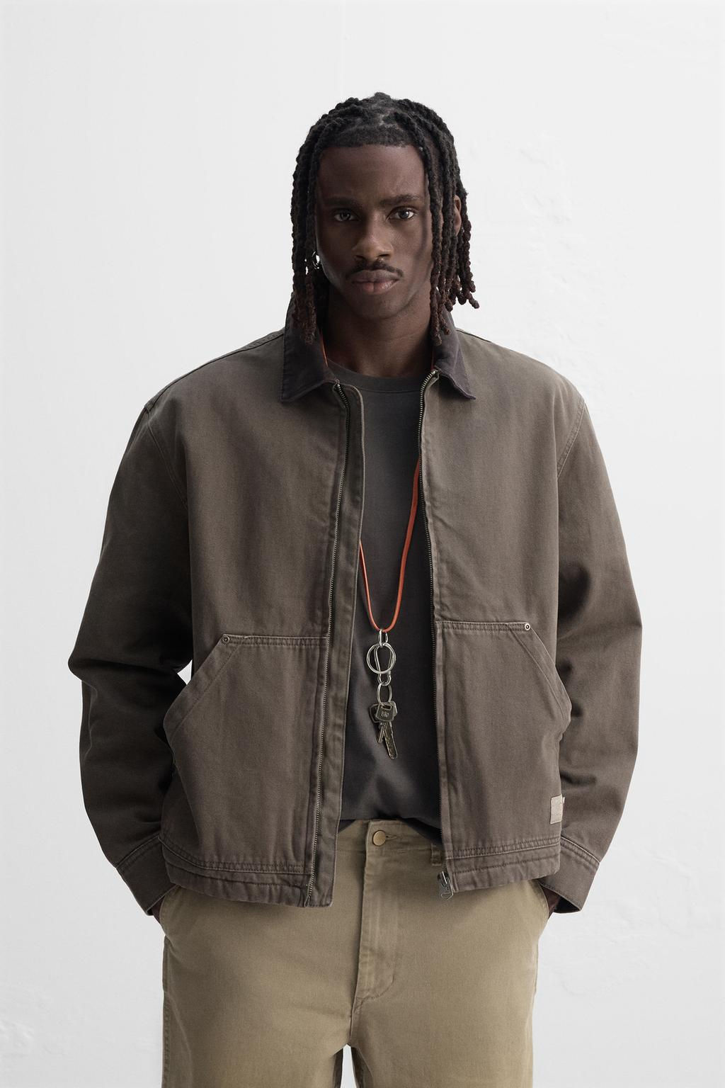 CONTRAST COLLAR JACKET - Zara фото 10