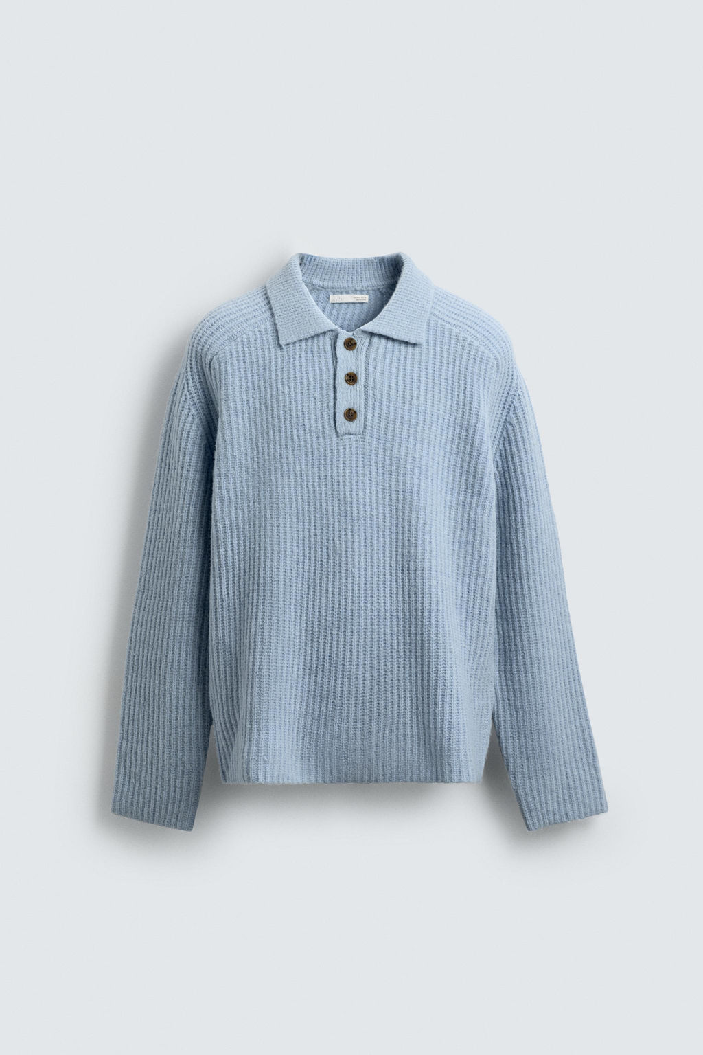 PURL KNIT WOOL BLEND POLO SHIRT - Zara фото 13