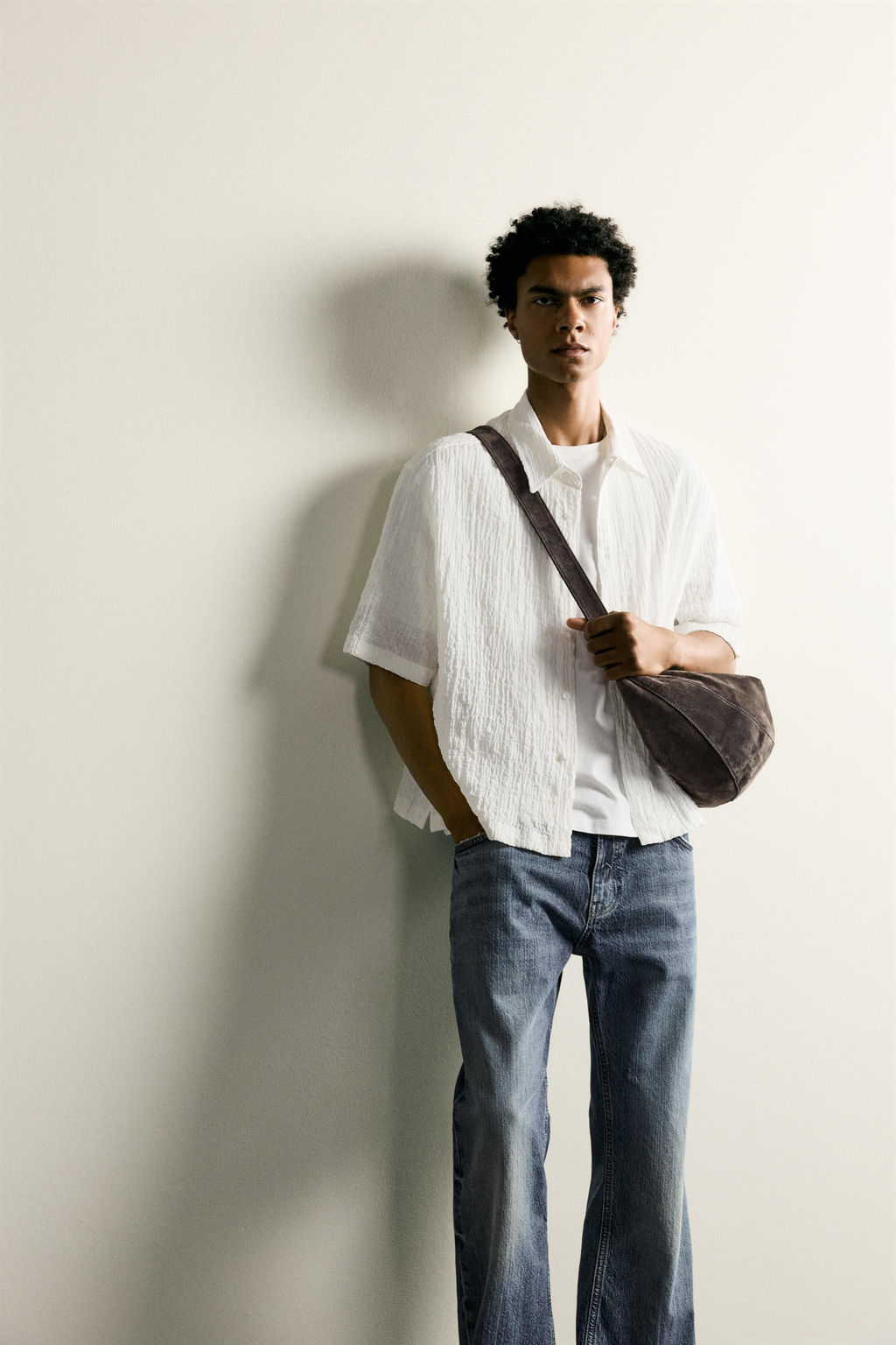 CAMISA RELAXED FIT RELIEVE / Blanco roto - Zara фото 6