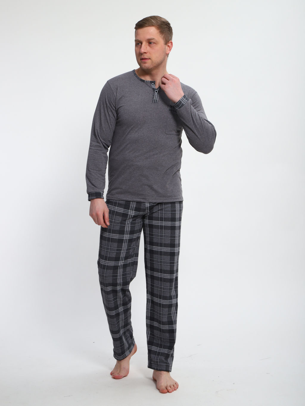 КД28 Пижама мужская (серый)